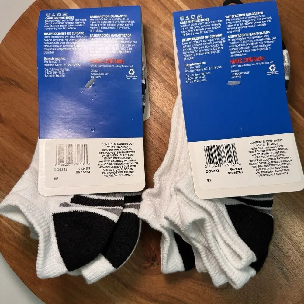 Hanes Men's Cool Dri™ No Show Socks With Ventilation 6-Pack shoe size 6-12 White
